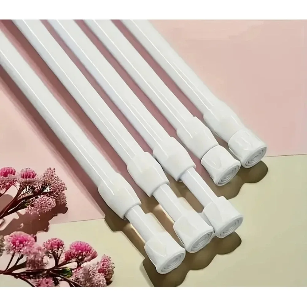 5 Pack twist Tension multi purpose Rods White Ajustable
